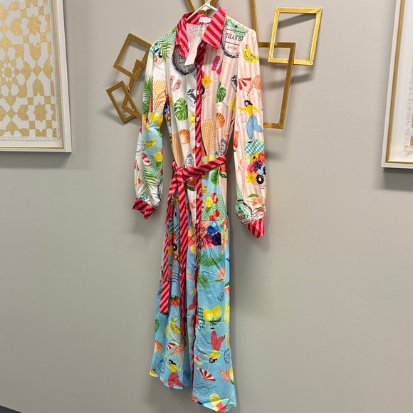 Endless Mcon Dresses & Skirts - Tropical Travel Print Shirt Dress